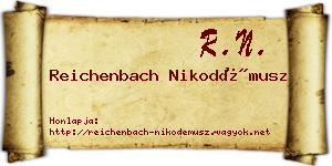 Reichenbach Nikodémusz névjegykártya
